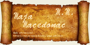 Maja Macedonac vizit kartica